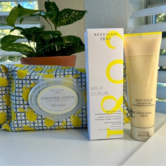 Beekman 1802 Milk Scrub & Sunshine Lemon Face Wipes 100 count - Picture 1 of 12